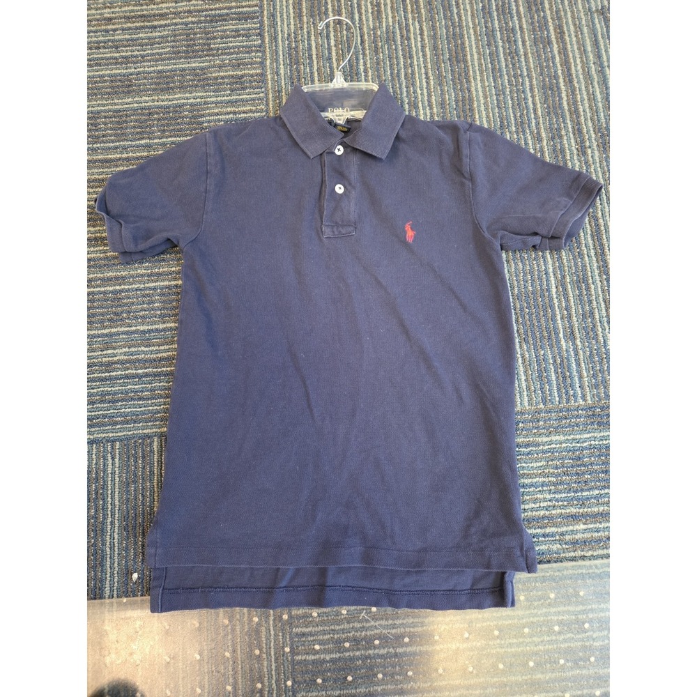 Polo Ralph Lauren Polo Shirt Boys Sz 8 Blue Classic‎ Fit Short Sleeve Pony Logo - Picture 3 of 9